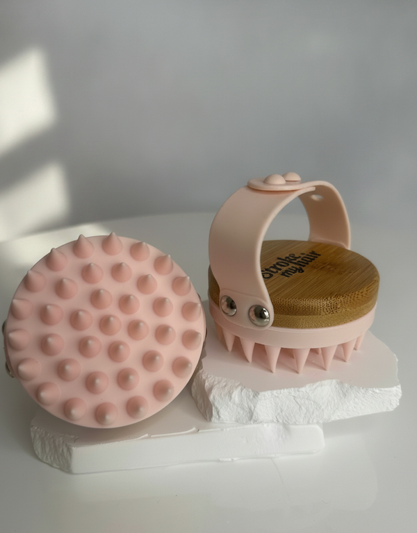 Bamboo Luxury Scalp Massager - Baby Pink