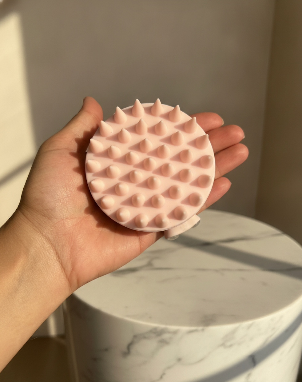Bamboo Luxury Scalp Massager - Baby Pink
