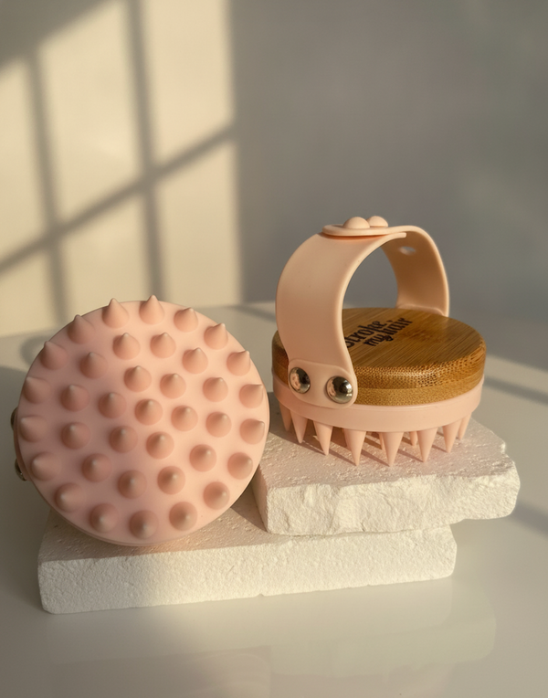 Bamboo Luxury Scalp Massager - Baby Pink