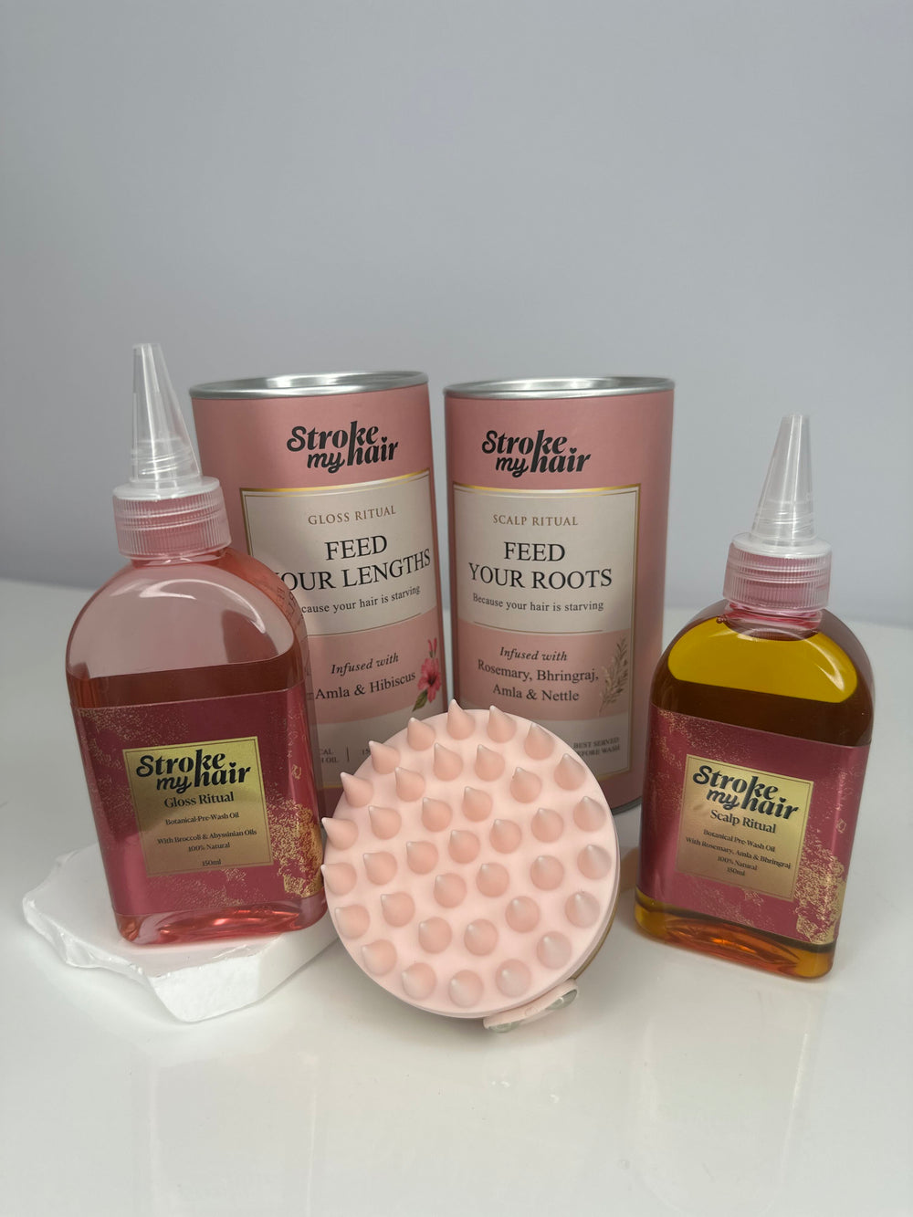 Scalp & Length Pre Wash Oil + Bamboo Massager Bundle